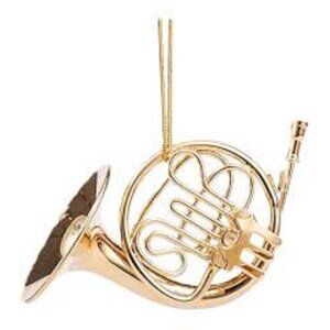 Broadway Gifts Co. Brass French Trumpet Music Instrument Christmas Ornament NIB